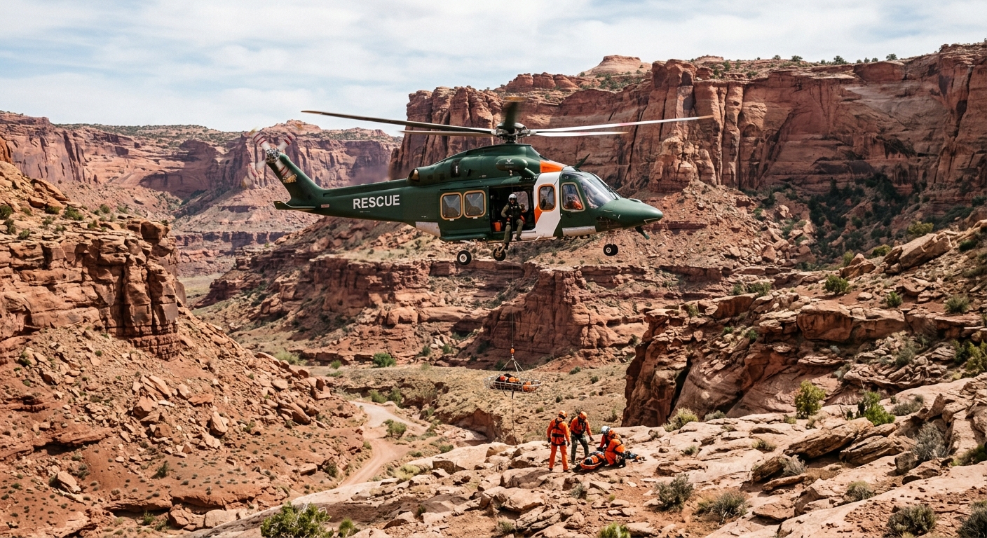 Metro AIR1 Helicopter Executes Dual Rescues in Las Vegas Wilderness