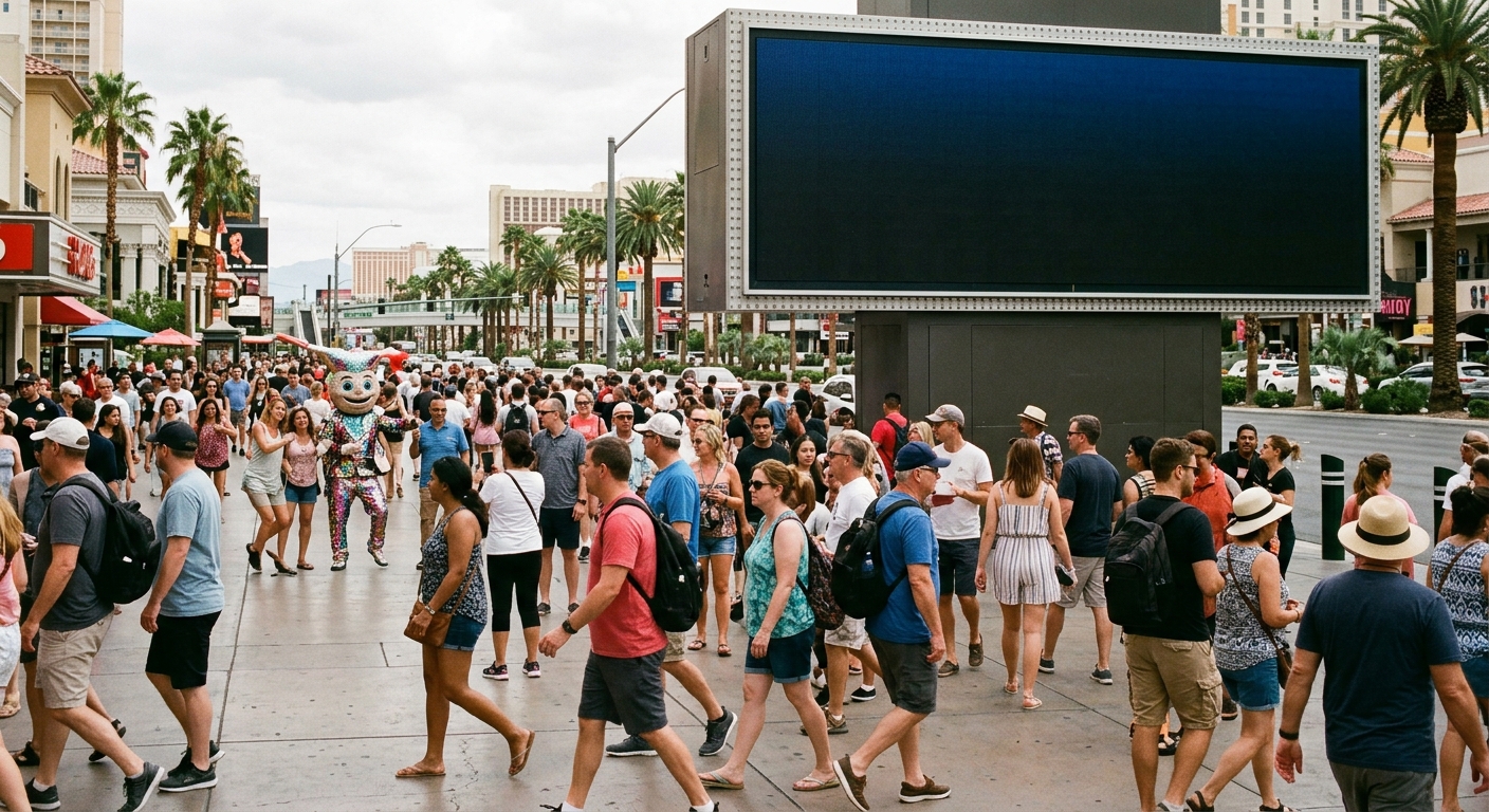 New Digital Warnings Remind Visitors Tipping Street Performers on Las Vegas Strip Is Optional